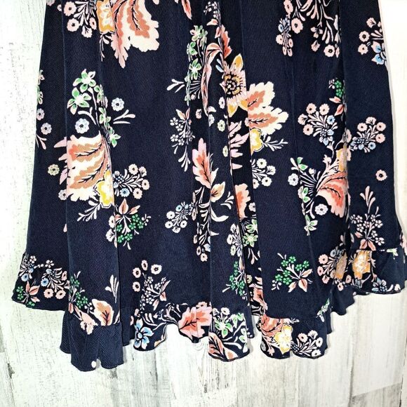 NWOT Free People Cord Looking Glass Mini in Navy/Floral - Picture 7 of 15